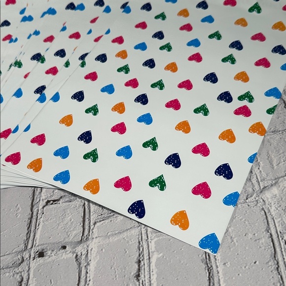 Poly Mailers 50 Pack 10x13 Colorful Hearts Design Pink Blue Orange Green - Picture 3 of 7